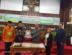 Pemda Bungo Bersama DPRD Setujui Anggara APBD Bungo 2023 Sebesar Rp 1,254 Triliun Lebih.