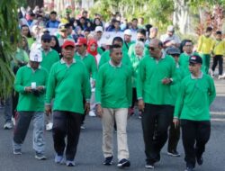 Mempererat Kebersama’an Dan Silaturahmi Antar Umat Beragama, Wabup Bungo Ikut Jalan Sehat HAB Kemenag ke-77.