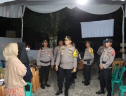 Kapolres Agam Laksanakan Ronda Bersama Masyarakat Mengamankan Logistik Surat Suara
