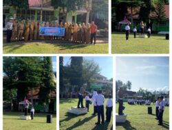 Kasat Lantas Polres Agam Berikan Arahan Dan Edukasi Tertib Berlalu Lintas, Saat Menjadi Pembina Upacara Di SMPN 1 Lubuk Basung