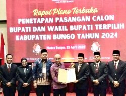 Gelar Rapat Pleno Terbuka, KPU Bungo Resmi Tetapkan Dedy -Dayat Bupati dan Wakil Bupati Bungo Terpilih
