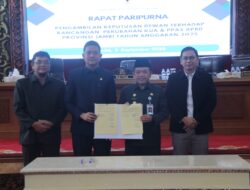 GUBERNUR AL HARIS DAN DPRD PROVINSI JAMBI SEPAKATI PERUBAHAN KUA & PPAS APBD PROVINSI JAMBI TAHUN ANGGARAN 2025