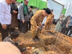 Dihadiri Wabup Tri Wahyu Hidayat Peletakan  Batu Pertama Awali Pembangunan Gedung PCNU Kabupaten Bungo.