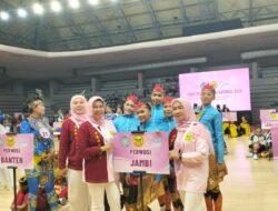 Tampil Memukau, Perwosi Jambi Kembali Juara Senam Kreasi Nasional
